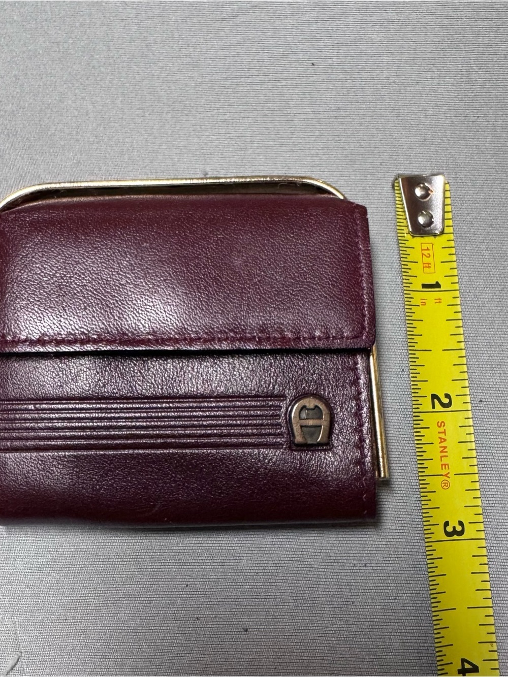 Vintage small ETIENNE AIGNER Leather Coin Wallet Purse Keychain Key Pouch Bag - Picture 4 of 6